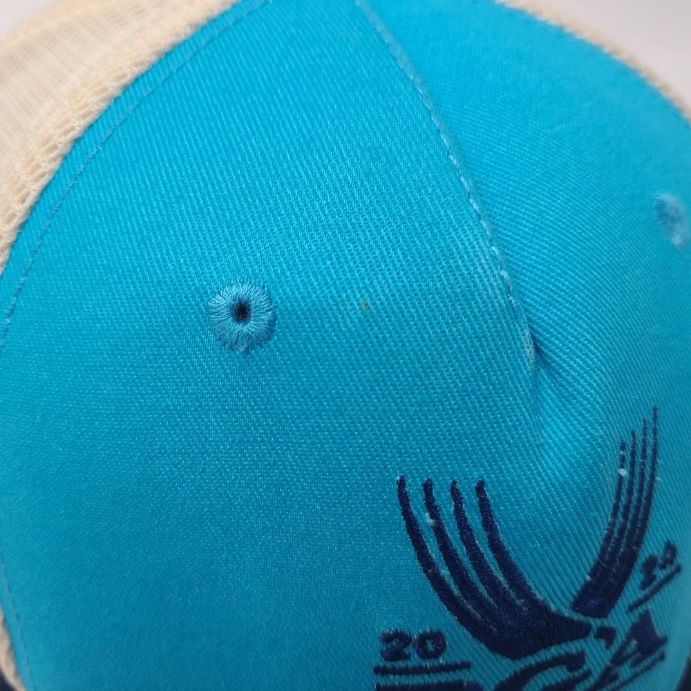 PGA Valhalla Hat Snapback Trucker Mesh Ahead Blue White Golf Club 2024 Logo Men